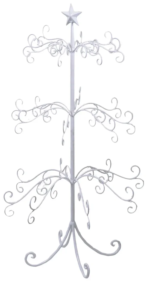 Albero di Natale in Metallo Ø58×105,5cm Bianco