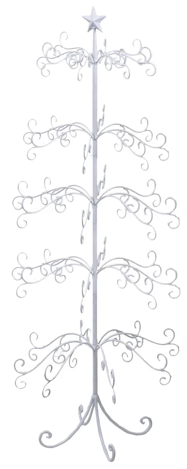 Albero di Natale in Metallo Ø70x154cm Bianco