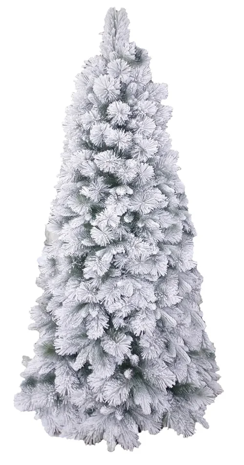 Albero Di Natale Innevato Biancolino Slim