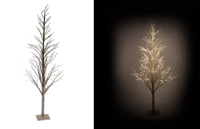 Albero di Natale Luminoso 306 LED in Carta H210cm Oro