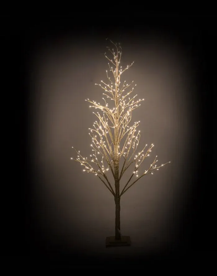 Albero di Natale Luminoso 306 LED in Carta H210cm Oro - immagine 3