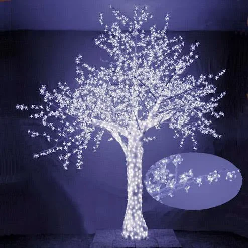 Albero di Natale Luminoso con 2832 Led Bianco Freddo 300xH300cm Ciliegio