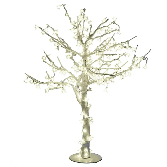 Albero di Natale Luminoso con 384 Led Bianco Caldo H150cm Ciliegio - immagine 2