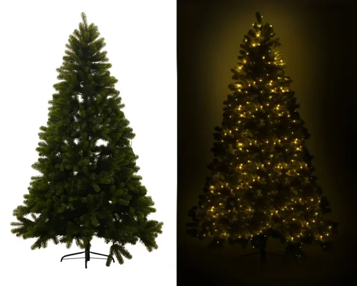 Albero di Natale Luminoso H210cm Monte Vettore Verde