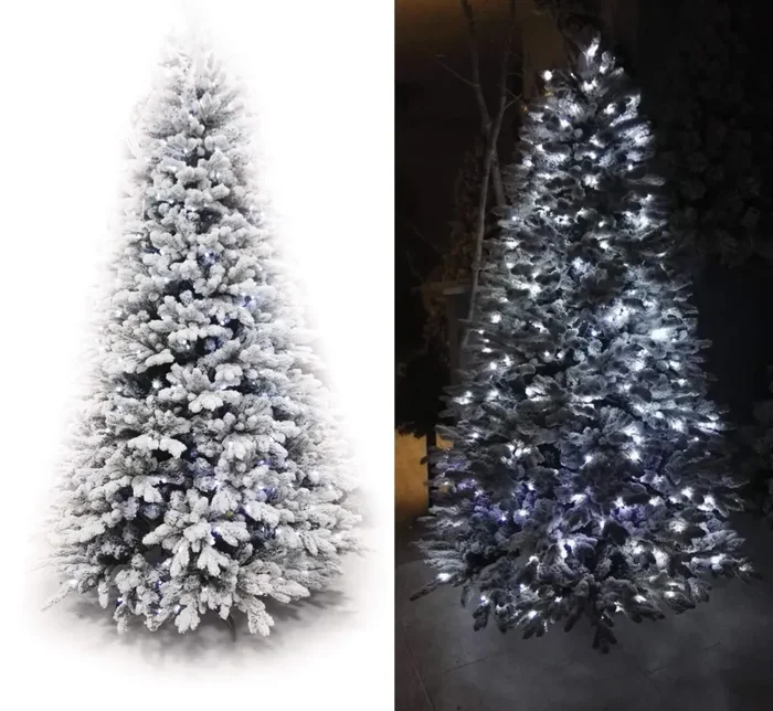 Albero Di Natale Luminoso Led Bianco Freddo Abetone In saldo