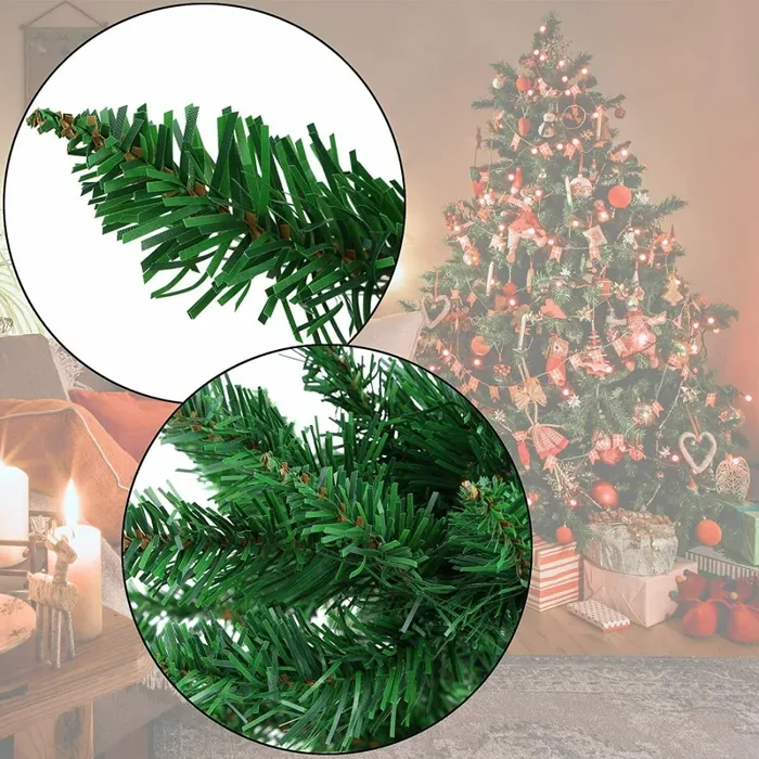ALBERO DI NATALE REALISTICO PINO VERDE SUPER FOLTO 150 CM NATURALE - immagine 2