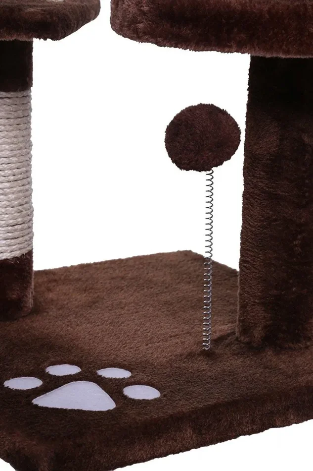 Albero Tiragraffi con Cuccia per Gatti H112 cm Rizzetti Rubik Marrone Vendita calda - immagine 2