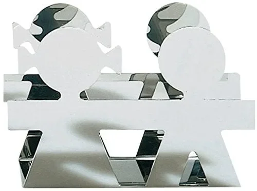 Alessi AKK40 Girotondo Portabuste in Acciaio Inossidabile Argento lucido