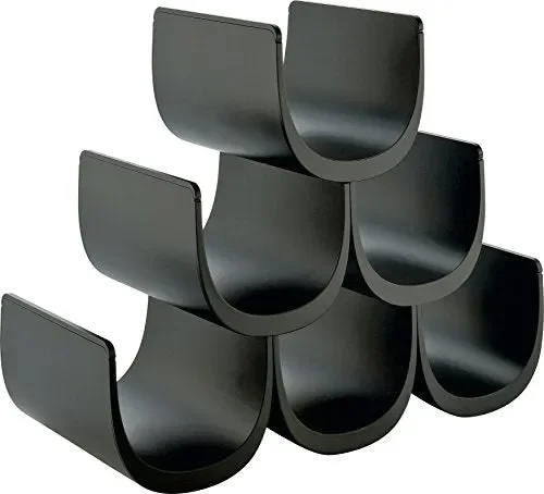 Alessi Noè GIA13 B Portabottiglie di Design in Resina Termoplastica, Nero