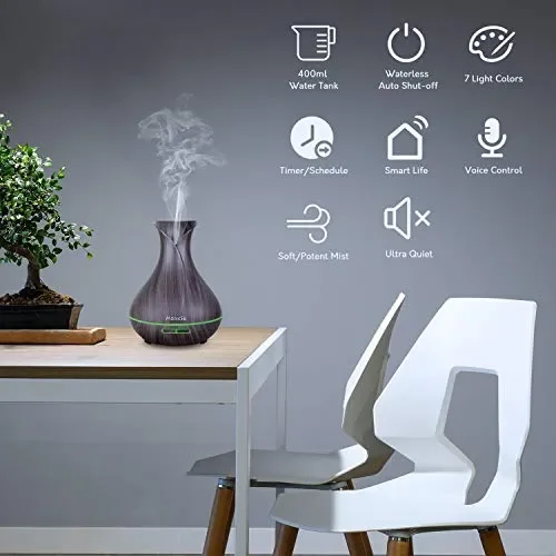 Alexa Diffusore di Aromi WiFi, Maxcio 400ML Profumatore Intelligente Oli… - immagine 2