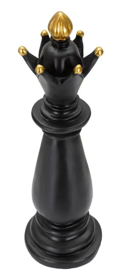 Alfiere da Scacchi 12,5×38,5×12,5 cm in Poliresina Nero/Oro - immagine 2