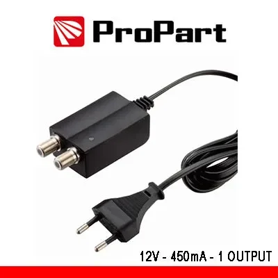 Alimentatore per amplificatori d’antenna TV 12V 450mA 1uscita PEA12V-4502