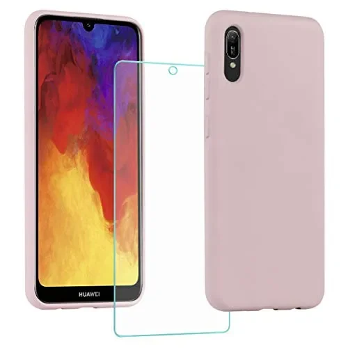 All Do Cover per Huawei Y6 2019,Pellicola Protettiva in Vetro Temperato, Rosa Fornitura