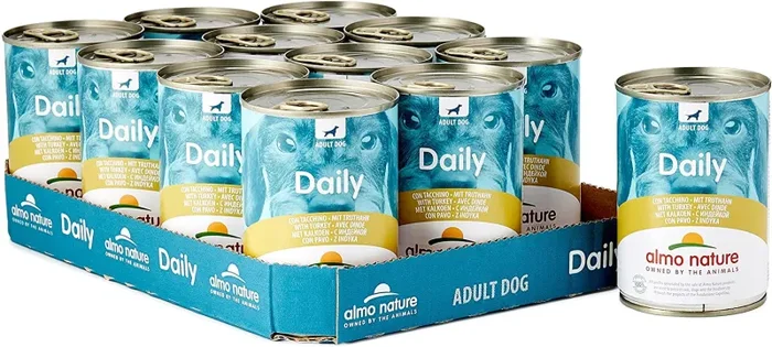 Almo Nature Dailymenu – Mangime per Cani Adulti, con Manzo, confezione da 24 x 400 g