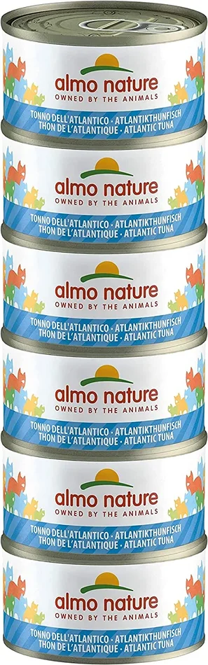 almo nature Megapack Tonno dell’Atlantico – cibo umido per gatti adulti 100% naturale – pacco da 6x70g lattine Fornitura