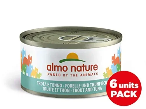 Almo Nature Megapack Trota & Tonno – Cibo umido naturale per gatti adulti (6… Online ora