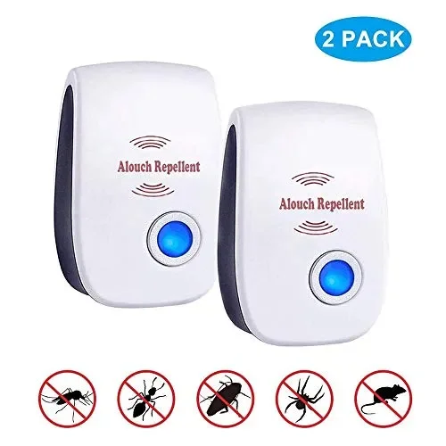 ALOhaLi Repellente Ultrasuoni, 2020 per Zanzare,Topi, formiche, 2 pack Vendita calda