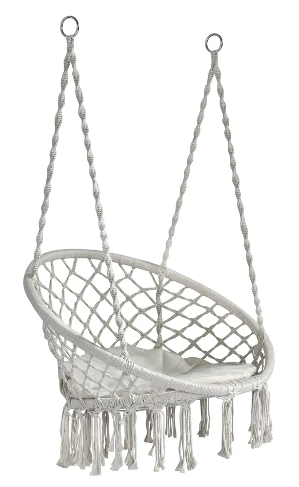 Altalena da Albero 78x65x55 cm in Corda Bianca