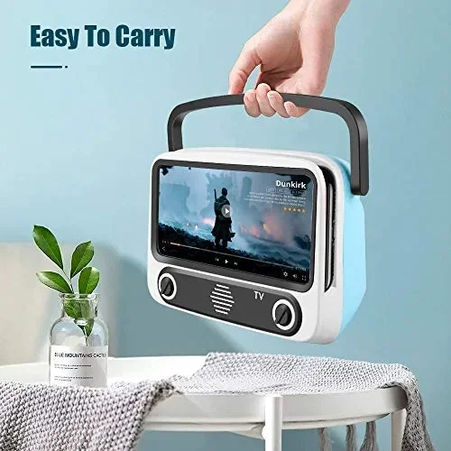 Altoparlante Bluetooth Portatile Retrò – Cassa Senza Fili con Radio FM e blu Vendita online - immagine 3