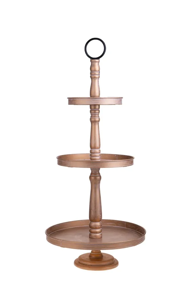 Alzata di Metallo Composta da 3 Piani H 10,3 cm