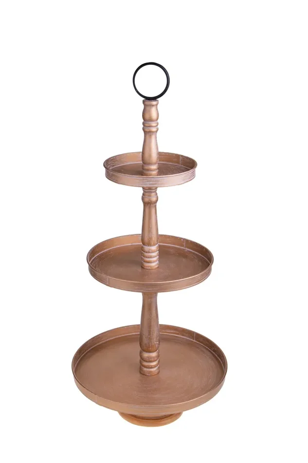 Alzata di Metallo Composta da 3 Piani H 10,3 cm - immagine 2