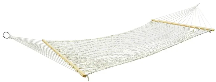 Amaca da Giardino 2×1,7m in Cotone Max 150 Kg Zinnia Bianca