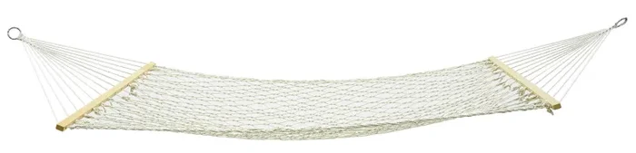 Amaca da Giardino 2×1,7m in Cotone Max 150 Kg Zinnia Bianca - immagine 2