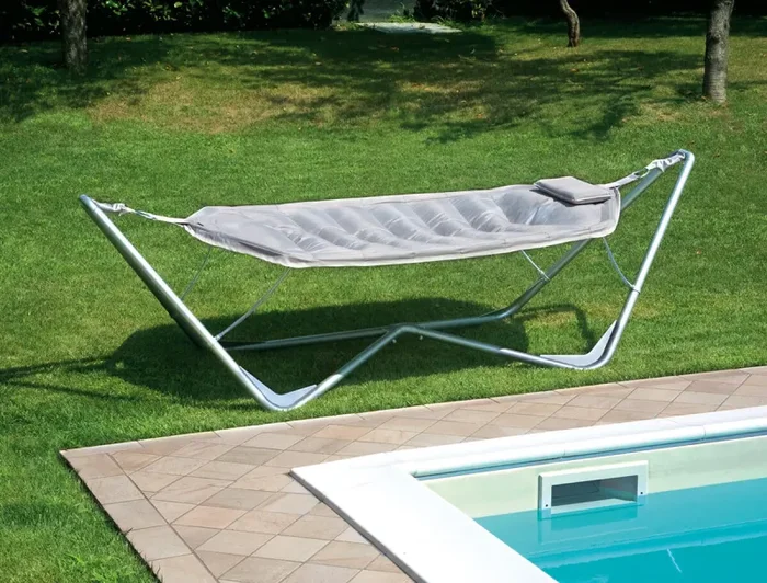 Amaca da Giardino 2,95×1,10×0,93m in Poliestere Vorghini Grigio - immagine 2
