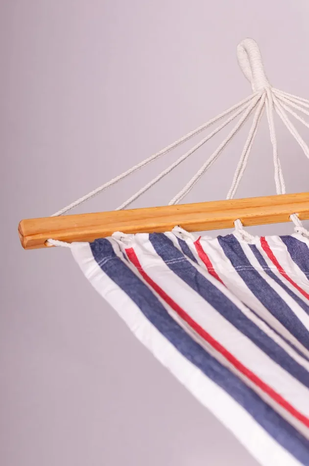 Amaca da Giardino in Cotone 91,5x300cm 120Kg La Siesta Sunrise Bianco e Blu - immagine 2