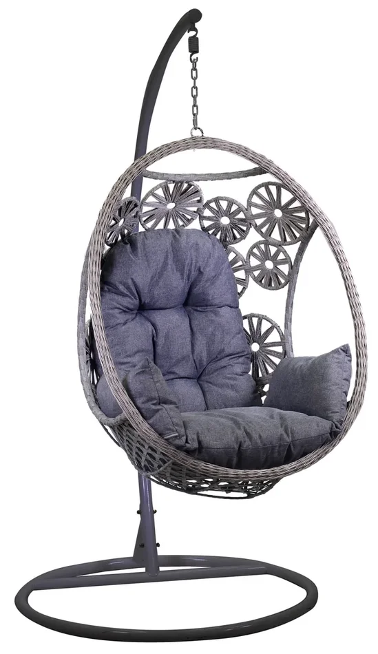 Amaca Dondolina da Giardino 116x100x200 cm Clinton Grigio Sconti