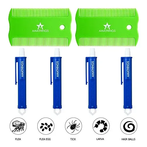AMATHINGS, Set da 6 Pezzi per la toelettatura degli Animali Domestici, con 4… Fornitura