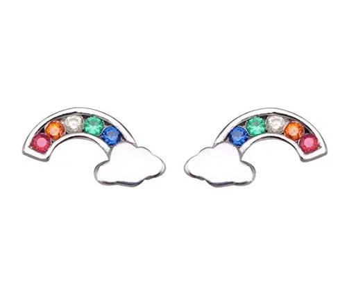 AMAYA Rainbow orecchini per donna ragazza bambini – Argento Sterling 925 –…