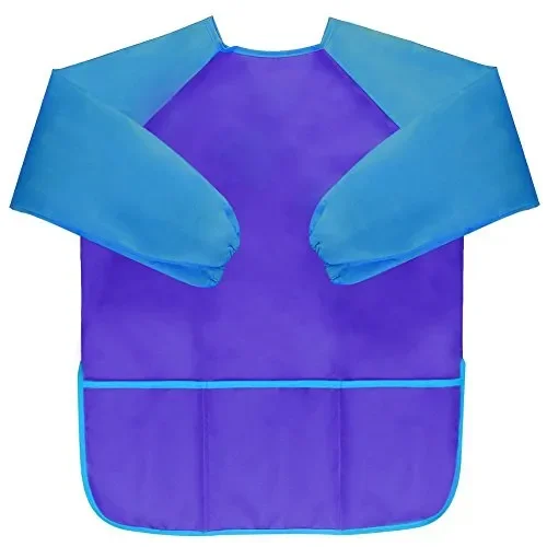 Amaza 2Pcs Grembiule da Pittura Scuola Grembiulino Maniche Lunghe Bambini… - immagine 2