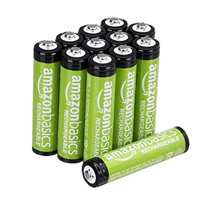 Amazon Basics – Batterie AAA ricaricabili, pre-caricate, confezione da 12 (l’aspetto potrebbe variare dall’immagine)