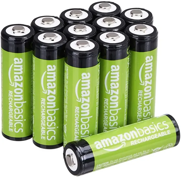 Amazon Basics – Batterie ricaricabili AA (confezione da 12), 2000 mAh, pre-caricate
