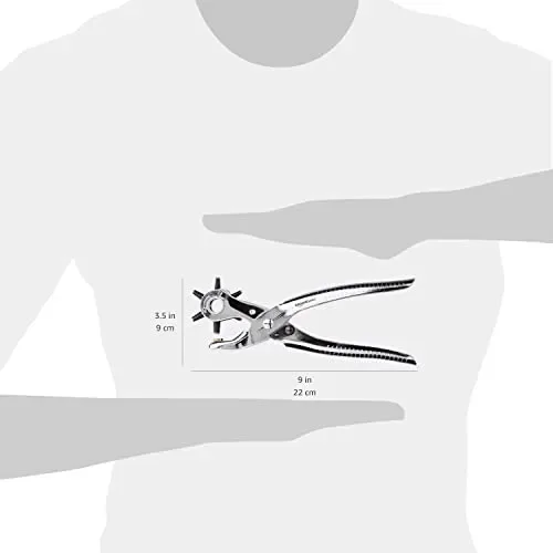 Amazon Basics – Set pinza fustellatrice, per il cuoio, rotante, per fori di diverse dimensioni - immagine 3