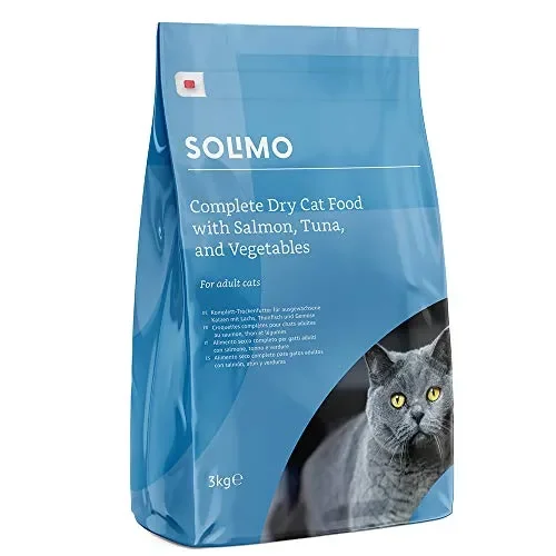 Amazon Brand – Solimo – Complete Dry Cat Food – Salmon, Tuna and 3 kg