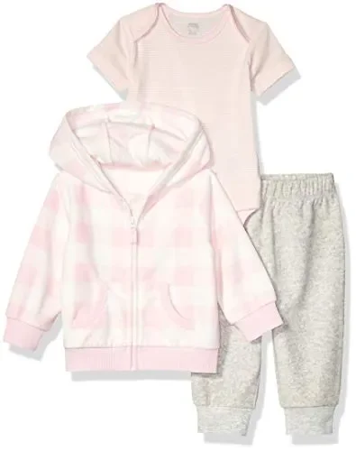 Amazon Essentials 3-Piece Microfleece Hoodie Set Unisex-Bimbi 0-24 - immagine 2