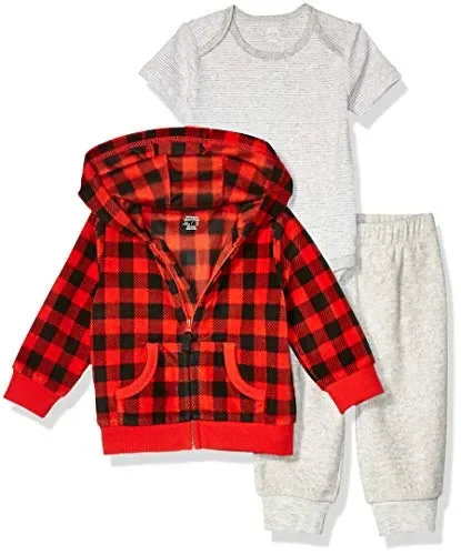 Amazon Essentials 3-Piece Microfleece Hoodie Set Unisex-Bimbi 0-24 - immagine 3