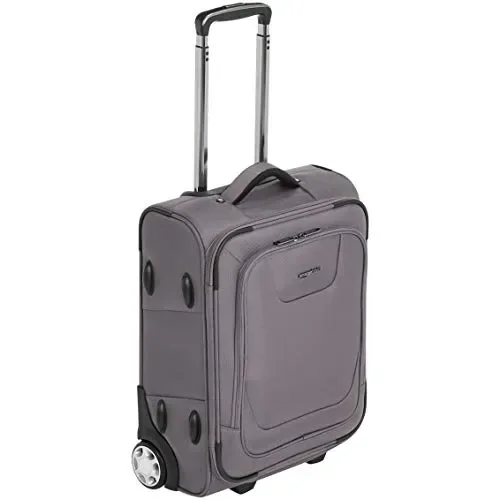 AmazonBasics – Bagaglio a mano espandibile, morbido, con chiusura TSA Grigio