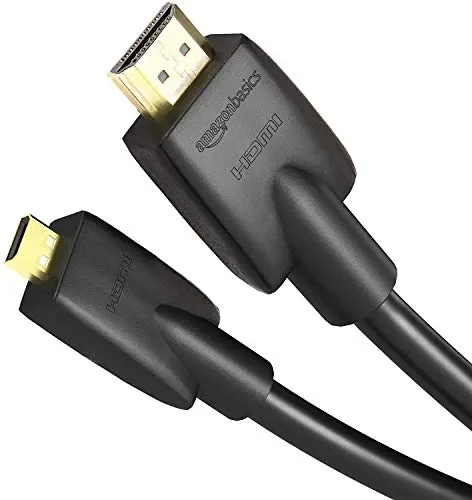 AmazonBasics – Cavo ad alta velocità micro HDMI su HDMI, standard più 0,91 m