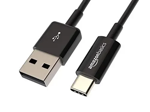 AmazonBasics – Cavo USB da maschio Type-C a USB-A 2.0, 0.9 m, Nero