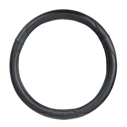 AmazonBasics – Coprivolante in finta pelle, 38 cm, nero Nero