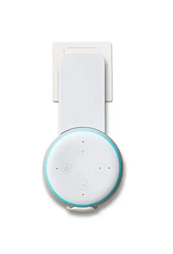 AmazonBasics – Supporto da parete per Echo Dot (3ª generazione), Bianco White Moda