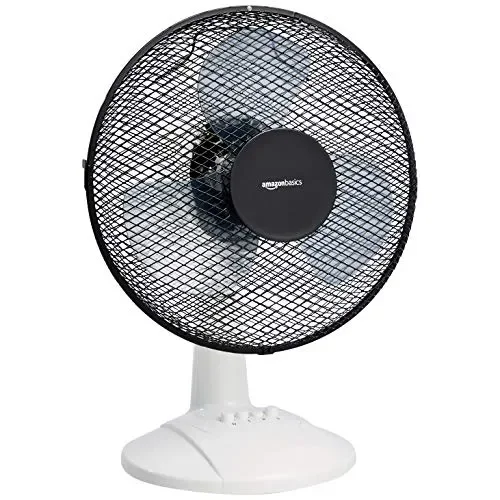 AmazonBasics – Ventilatore oscillante da tavolo, a 3 velocità, 40 W, Nero Saldi