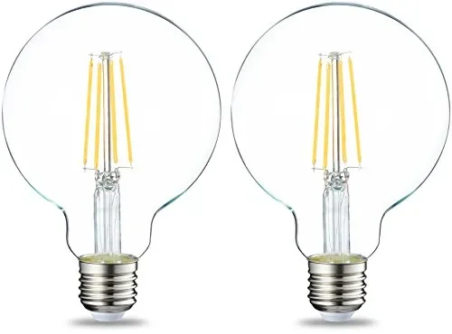 AmazonBasics Lampadina LED Globo E27 a filamento, 7W (equivalenti Trasparente