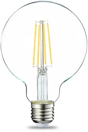AmazonBasics Lampadina LED Globo E27 a filamento, 7W (equivalenti Trasparente - immagine 2