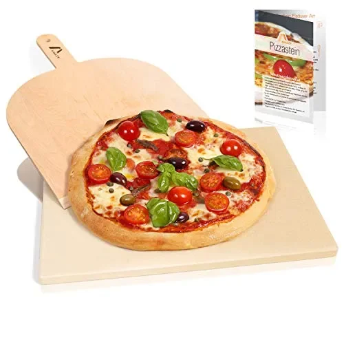 Amazy Pietra Refrattaria per Pizza da Forno, incl. PALA pizza e…