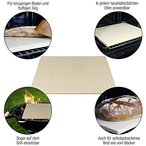 Amazy Pietra Refrattaria per Pizza da Forno, incl. PALA pizza e… - immagine 2