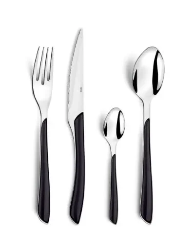 Amefa 2214AAWB12C40 Set di posate, 24 pezzi, Nero